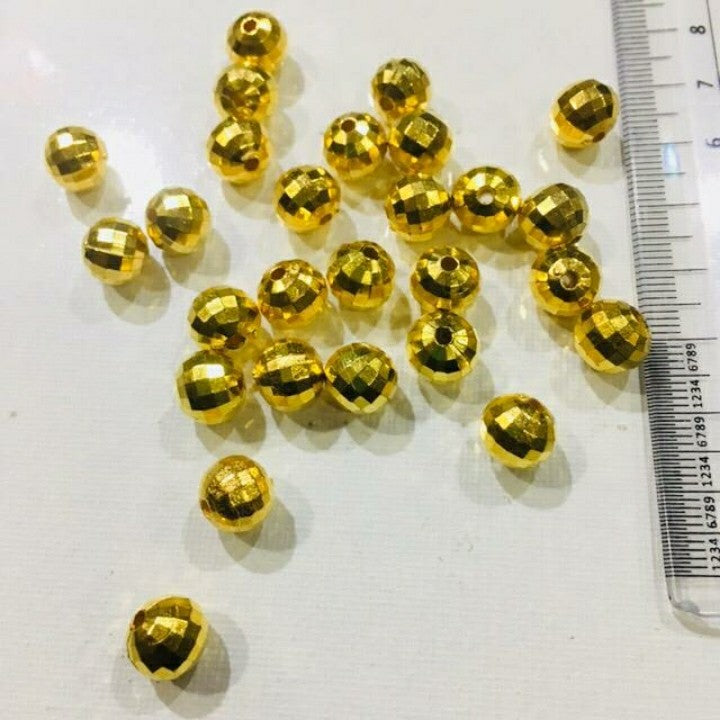 gold cut beads-10g in a pack